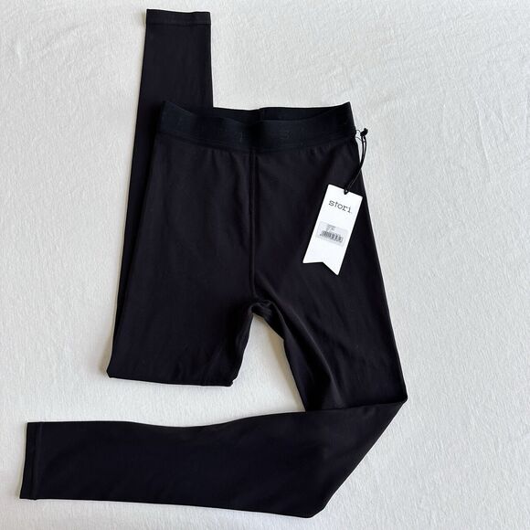 NEW Stori. Women's Hero Tight Leggings Activewear Stretch Comfort- Onyx Size 2 - Picture 1 of 5